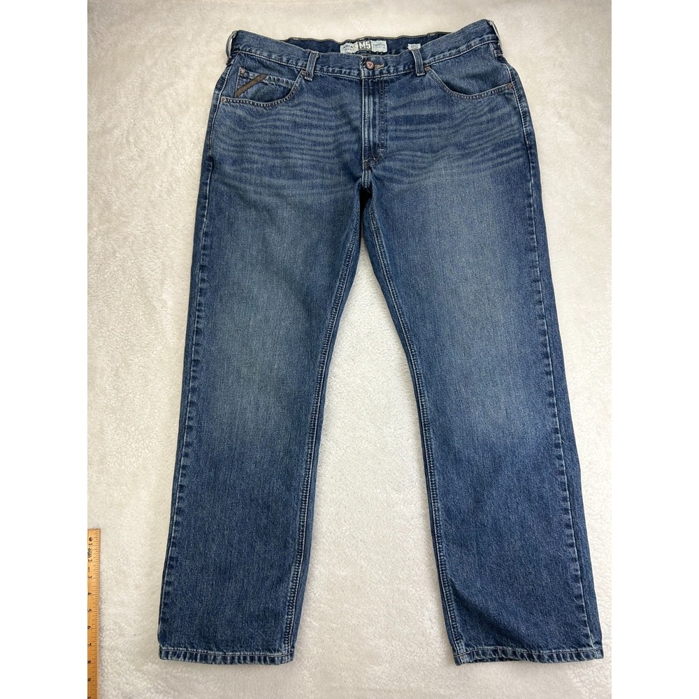 Ariat M5 Legacy Swagger Straight Leg Jeans Mens 40x32 Blue Whisker Western Denim